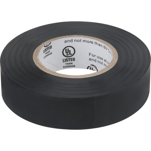 Electrical Tape, 19 mm (3/4") x 18 M (60'), Black, 7 mils Ontario Safety Products