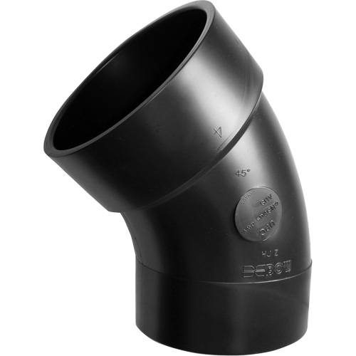 45° Sanitary Street Elbow Fitting, Spigot x Hub, Plastic, 2" Ontario Safety Products