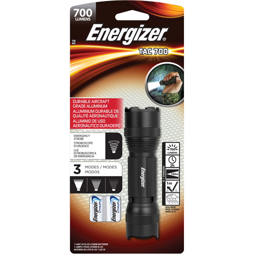 Lampe de poche TAC 700, DEL, 700 lumens, Piles CR123 Ontario Safety Products