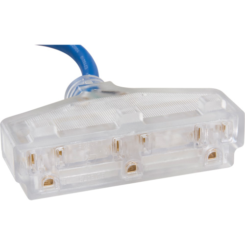 Cordon rallonge en caoutchouc TPE avec indicateur lumineux, Toutes saisons, SJEOW, AWG 14/3, 15 A, 3 prise(s), 25' Ontario Safety Products