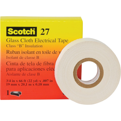 Scotch&reg; 27 Glass Cloth Electrical Tape, 12 mm (1/2") W x 20 m (66') L Ontario Safety Products