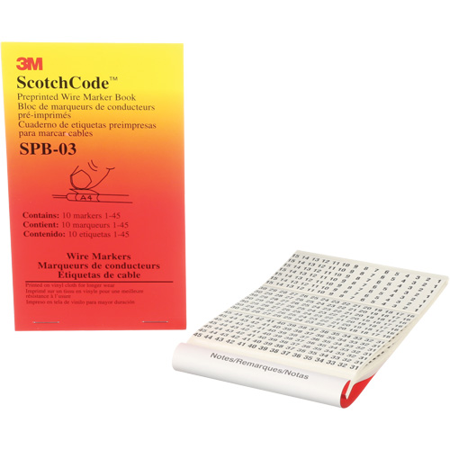 ScotchCode Pre-Printed Wire Marker Book Ontario Safety Products