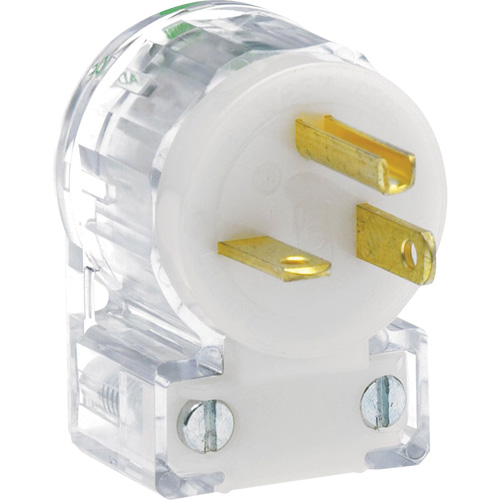 Angled Hospital Grade Extension Plug, Nylon, 20 Amps, 125 V Ontario Safety Products