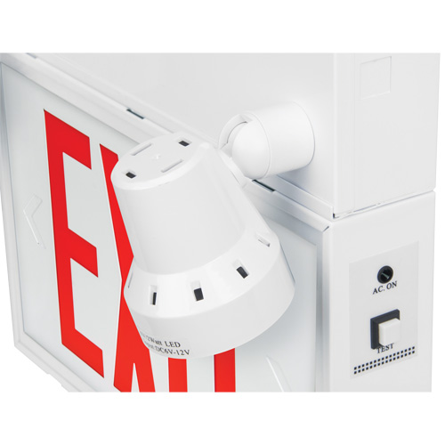 Enseigne de sortie avec &eacute;clairage de s&eacute;curit&eacute;, DEL, &agrave; piles/&agrave; raccordement fixe, 12-1/10" lo x 11" la, Anglais Ontario Safety Products