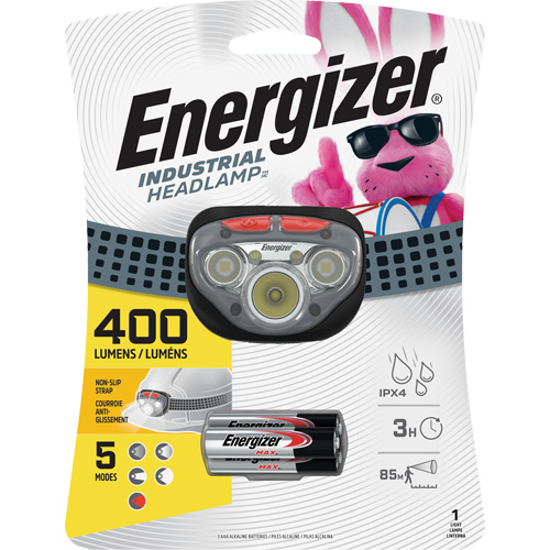 Lampe frontale avec mise au point Vision HD+, DEL, 400 lumens, 3 hres de fonctionnement, piles AAA Ontario Safety Products