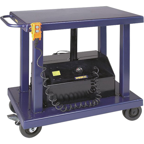 Hydraulic Lift Table, Steel, 24" W x 36" L, 2000 lbs. Capacity Ontario Safety Products