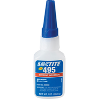 495 Super Bonder&reg; Instant Adhesive, Clear, Bottle, 28.3 g Ontario Safety Products