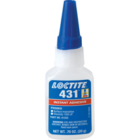431 Surface Insensitive Instant Adhesive, Clear, Bottle, 20 g Ontario Safety Products
