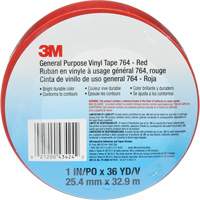 764 General-Purpose Vinyl Tape, 25.4 mm (1") W x 32.9 m (108') L, 5 mils, Red Ontario Safety Products