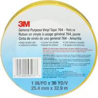 764 General-Purpose Vinyl Tape, 25.4 mm (1") W x 32.9 m (108') L, 5 mils, Yellow Ontario Safety Products