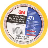 471 Vinyl Tape, 25.4 mm (1") W x 32.9 m (108') L, 5.2 mils, Yellow Ontario Safety Products