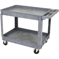JPTC-3624 Chariot d'atelier robuste en polypropyl&egrave;ne, 2 niveaux, 46" la x 25-1/2" p x 33-1/4" h, 500 lb Cap Ontario Safety Products