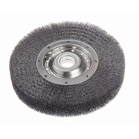 Crimped Wire Wheel Brushes - Wide Face, 6" Dia., 0.0118" Fill, 2" Arbor Ontario Safety Products