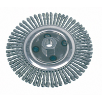 Brosse rotative &agrave; fils nou&eacute;s, pour passe de fond, Dia. 4-7/8", Fils 0,02", Arbre 5/8"-11, Acier Ontario Safety Products