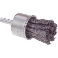 Knot Wire End Brush, 1/2" Dia., 0.014 Wire Dia., 1/4" Shank Ontario Safety Products