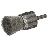 Crimped Wire End Brush, 1", 0.006" Fill Ontario Safety Products