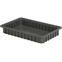 Contenants Divider Box, Poly&eacute;thyl&egrave;ne, 16,5" la x 10,9" p x 2,5" h, Gris Ontario Safety Products