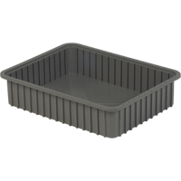 Contenants Divider Box, Poly&eacute;thyl&egrave;ne, 22,4" la x 17,4" p x 5" h, Gris Ontario Safety Products