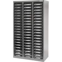 KPC-300 Parts Cabinet, Galvanized Steel, 60 Drawers, 21-3/10" x 10-2/5" x 36-9/10", Grey Ontario Safety Products