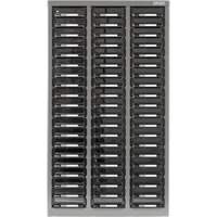 KPC-300 Parts Cabinet, Galvanized Steel, 60 Drawers, 21-3/10" x 10-2/5" x 36-9/10", Grey Ontario Safety Products