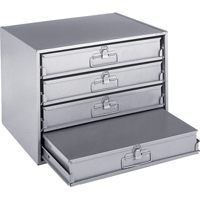 Compartment Box Cabinets, Steel, 4 Slots, 20" W x 15-3/4" D x 15" H, Grey Ontario Safety Products