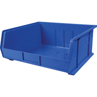 Plastic Bin, 16-1/2" W x 11" H x 18" D, Blue CB117 | Ontario Safety Product