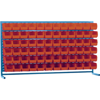 Rayonnage &agrave; persienne avec bacs, 72 bacs, 72" la x 15" p x 40" h Ontario Safety Products
