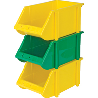Stack & Hang Bin, 5-7/8" W x 4-11/16" H x 9-13/16" D, Yellow CB263 | Ontario Safety Product