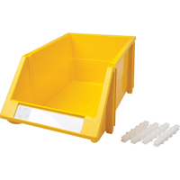 Stack & Hang Bin, 8-3/16" W x 6-3/16" H x 14" D, Yellow CB265 | Ontario Safety Product