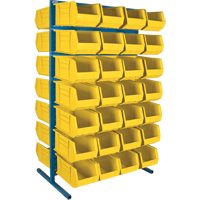 Double-Sided Stationary Bin Rack, 36" W x 24" D x 61" H, 56 Bins CB372 | Ontario Safety Product