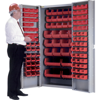 Deep-Door Combination Cabinet, 38" W x 24" D x 72" H, 36 Shelves Ontario Safety Products