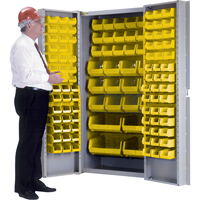 Deep-Door Combination Cabinet, 38" W x 24" D x 72" H, 36 Shelves Ontario Safety Products