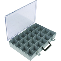 Boîte &agrave; compartiments, Plastique, 24 compartiments, 15-1/2" la x 11-3/4" p, 2-1/2" h, Gris Ontario Safety Products