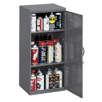 Utility Cabinet, Steel, 2 Shelves, 30" H x 13-3/4" W x 12-3/4" D, Grey Ontario Safety Products