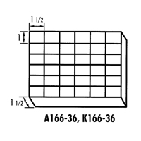 Boîte &agrave; compartiments K-Resin, Plastique, 36 compartiments, 6-9/16" la x 9-5/8" p, 1-1/2" h, Transparent Ontario Safety Products
