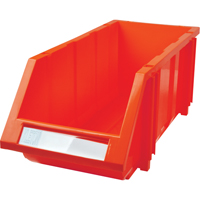 Stack & Hang Bin, 11-13/16" W x 7" H x 17-11/16" D, Red CC246 | Ontario Safety Product