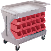 Pro Cart With Blue Bins, Double-sided, 36 bins, 45-5/18" W x 24" D x 34-3/4" H CC825 | Ontario Safety Product
