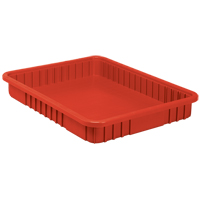 Divider Box<sup>®</sup> Containers, Plastic, 22.5" W x 17.5" D x 3" H, Red CC939 | Ontario Safety Product