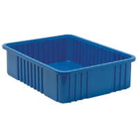 Divider Box<sup>®</sup> Containers, Plastic, 22.5" W x 17.5" D x 6" H, Blue CC952 | Ontario Safety Product