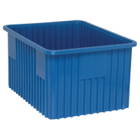 Divider Box<sup>®</sup> Containers, Plastic, 22.5" W x 17.5" D x 12" H, Blue CC954 | Ontario Safety Product