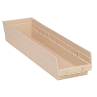Bac pour &eacute;tag&egrave;re &eacute;conomique, 6-5/8" la, 4" h x 23-5/8" p, Ivoire Ontario Safety Products