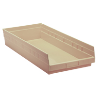 Bac pour &eacute;tag&egrave;re &eacute;conomique, 11-1/8" la x 4" H x 23-5/8" p, Ivoire, Capacit&eacute; 60 lb Ontario Safety Products