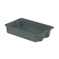 Stack-N-Nest<sup>®</sup> Plexton Containers, 14.8" W x 24.3" D x 5.1" H, Grey CD198 | Ontario Safety Product