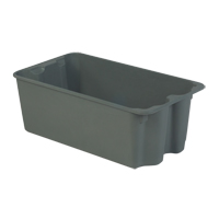 Stack-N-Nest<sup>®</sup> Plexton Containers, 16.9" W x 30.6" D x 11.1" H, Grey CD204 | Ontario Safety Product
