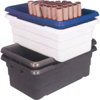 Cross Stack Bins, 16" W x 25.125" D x 8.5" H, Grey CD246 | Ontario Safety Product