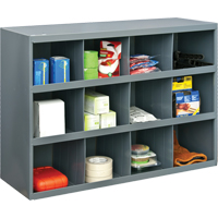 Storage Bin Cabinets, Steel, 12 Drawers, 33-3/4" x 12" x 23-7/8", Grey Ontario Safety Products