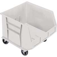 Mobile Bin, 14" H x 16-1/2" W x 18" D, 75 lbs. Capacity, Ivory CD673 | Ontario Safety Product
