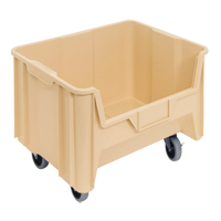 Mobile Giant Stack Container, 12-7/16" H x 19-7/8" W x 15-1/4" D, 250 lbs. Capacity, Ivory Ontario Safety Products