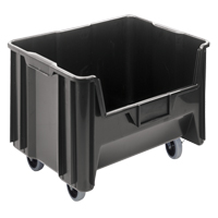 Mobile Giant Stack Container, 12-7/16" H x 19-7/8" W x 15-1/4" D, 250 lbs. Capacity, Black Ontario Safety Products