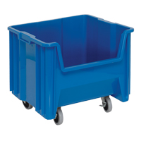 Mobile Giant Stack Container, 12-1/2" H x 16-1/2" W x 17-1/2" D, 250 lbs. Capacity, Blue Ontario Safety Products